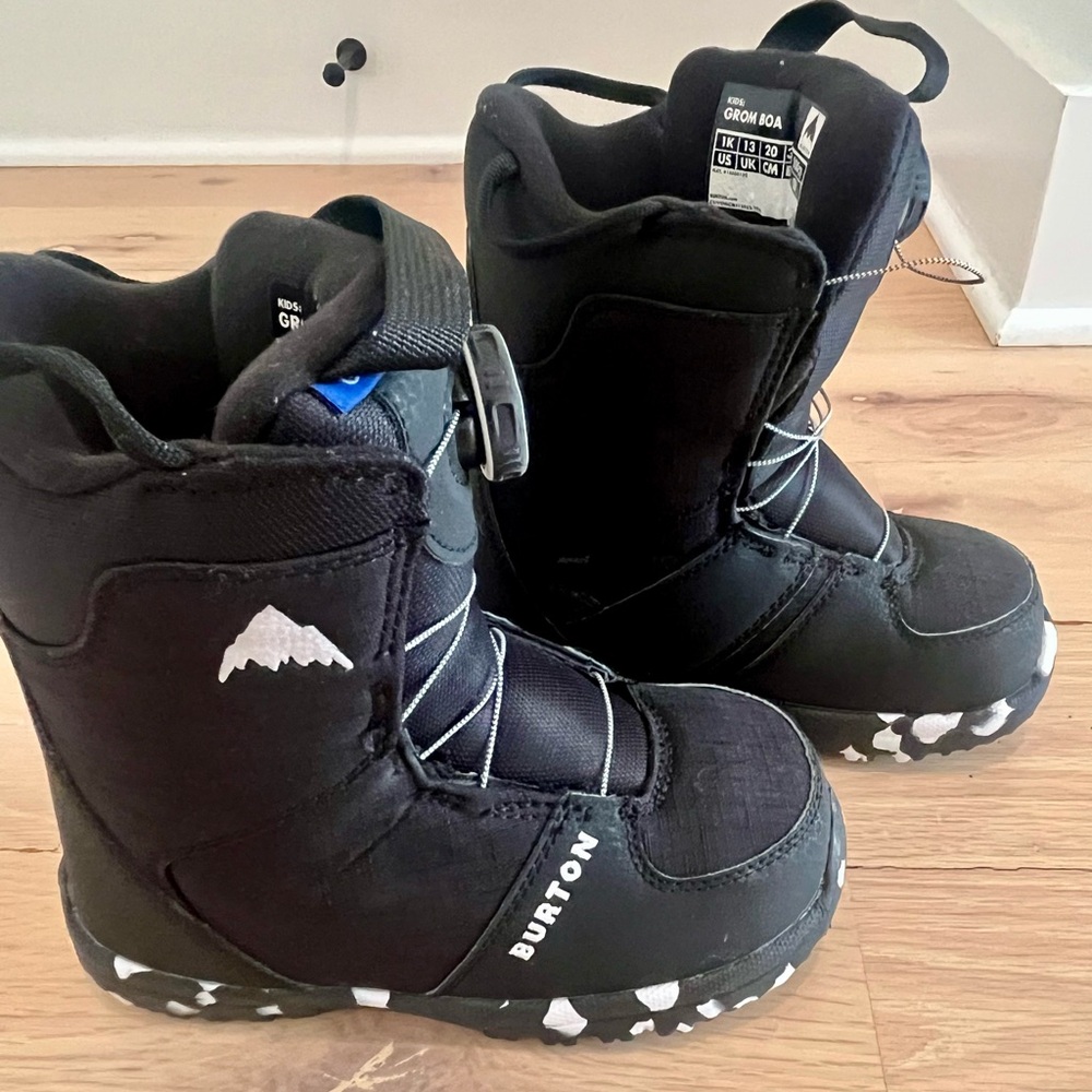 Burton Kids' Grom Boa Boots - Black and White
